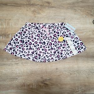 Girl's Pink Leopard Print Skort